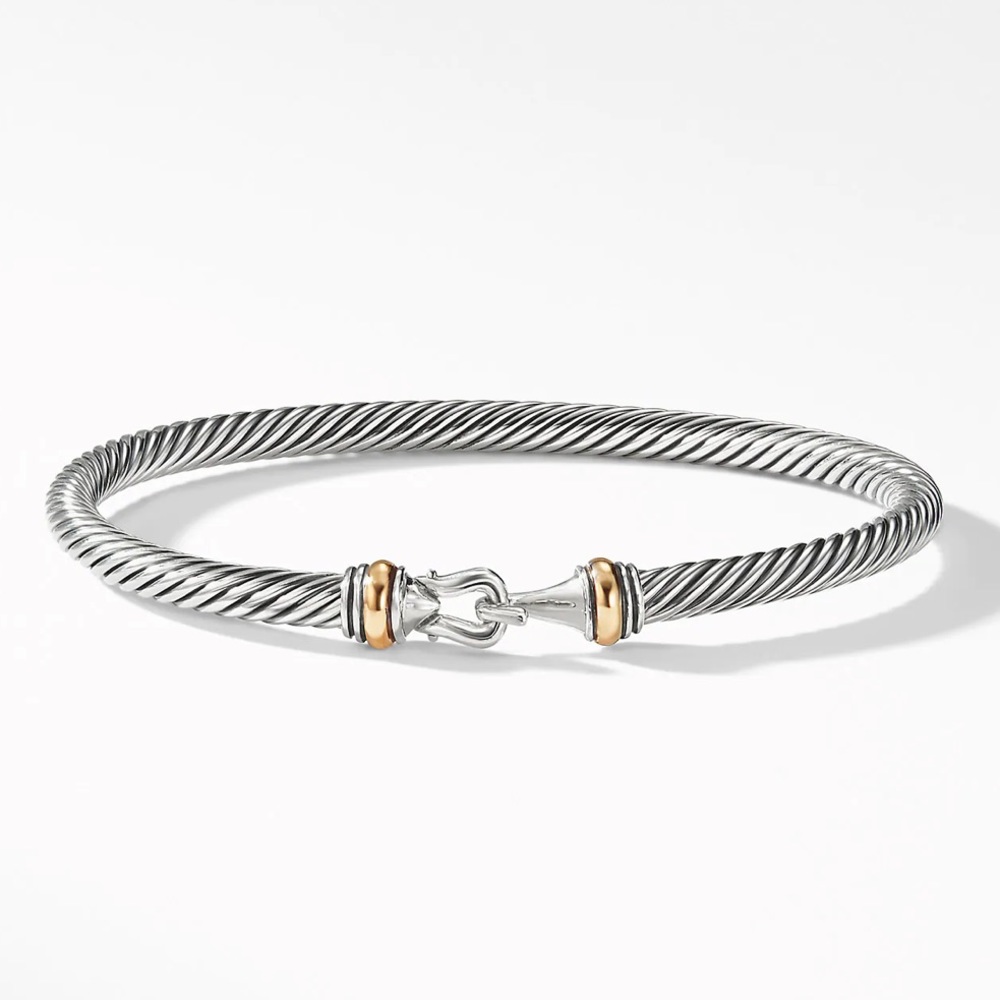 Cable Classic Buckle Bracelet with Gold